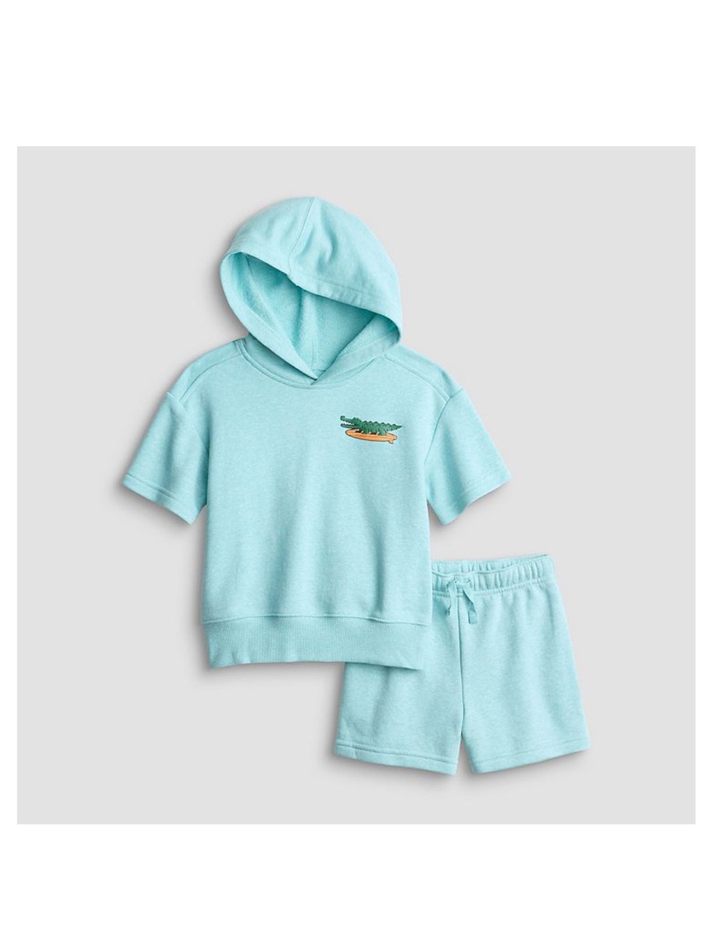 jumping beans alligator Short-Sleeve Hoodie & Shorts Set size 5T